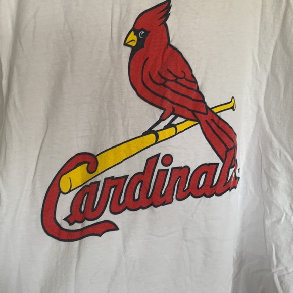 St. Louis Cardinals white jersey 100% cotton size Large button up. - Picture 7 of 7